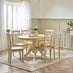 Padstow Cream Wooden Extending Dining Table & 6 Millford Chairs