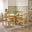 Padstow Oak Effect Wooden Extending Dining Table & 6 Millford Chairs