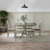 Padstow Grey Wooden Extending Dining Table & 6 Millford Chairs