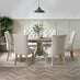 Padstow Grey Wooden Extending Dining Table & 6 Belgravia Chairs