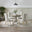 Padstow Grey Wooden Extending Dining Table & 4 Belgravia Chairs