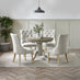 Padstow Grey Wooden Extending Dining Table & 4 Belgravia Chairs