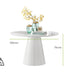 Palma White High Gloss Round Dining Table & 4 White Lorenzo Chairs