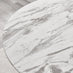 Palma White Marble Effect Round Dining Table & 4 Grey Calla Silver Leg Chairs