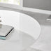 Palma White High Gloss Round Dining Table & 4 Grey Calla Silver Leg Chairs