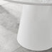 Palma White High Gloss Round Dining Table & 4 Grey Calla Silver Leg Chairs