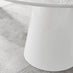 Palma White High Gloss Round Dining Table & 6 Grey Willow Chairs