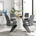 Palma White Marble Effect Round Dining Table & 4 Grey Willow Chairs