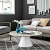 Palma Round White Marble Effect Coffee Table
