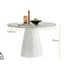 Palma Round White Marble Effect 4-6 Seater Dining Table