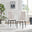2x Paloma Cream Fabric Dining Chairs Black Legs