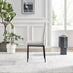 2x Paloma Cream Fabric Dining Chairs Black Legs