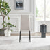 2x Paloma Cream Fabric Dining Chairs Black Legs