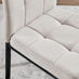 2x Paloma Cream Fabric Dining Chairs Black Legs