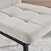 2x Paloma Cream Fabric Dining Chairs Black Legs