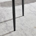 2x Paloma Cream Fabric Dining Chairs Black Legs