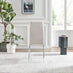 Novara Glass & Chrome Round Dining Table with 4 Cream Paloma Chairs
