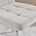 2x Paloma Cream Fabric Dining Chairs Silver Legs