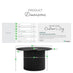 Penrose Round Black Wood Pedestal Coffee Table