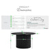 Penrose Round Black Wood Pedestal Coffee Table