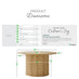 Penrose Round Oak Effect Wood Pedestal Coffee Table