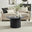 Penrose Black Round Wood Coffee Table and Side Table Set