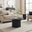 Penrose Round Black Wood Pedestal Coffee Table