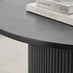Penrose Black Round Wood Coffee Table and Side Table Set