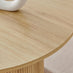 Penrose Round Oak Effect Wood Pedestal Coffee Table