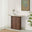 Penrose Round Walnut Wood & Marble Effect Console Table