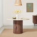 Penrose Round Cream Marble Effect Dining Table 4 Light Grey Mirelle Chairs