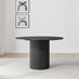 Penrose Black Round Dining Table & 4 Cream Beaumont Chairs