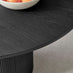 Penrose Black Round Dining Table & 4 Grey Layla Fabric Swivel Chairs