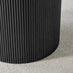 Penrose Black Round Dining Table & 4 Grey Beaumont Chairs