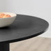 Penrose Black Round Dining Table & 4 Grey Beaumont Chairs