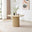 Penrose Oak Round Dining Table & 4 Cream Beaumont Chairs