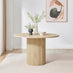 Penrose Oak Round Dining Table & 4 Cream Beaumont Chairs