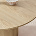 Penrose Oak Round Dining Table & 4 Grey Beaumont Chairs