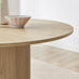 Penrose Oak Round Dining Table & 4 Grey Beaumont Chairs