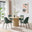 Penrose Oak Round Dining Table & 4 Green Beaumont Chairs