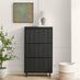 Penrose 3 Door Black Wood Shoe Storage Cabinet
