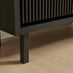 Penrose 3 Door Black Wood Shoe Storage Cabinet