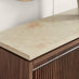 Penrose 3 Door Walnut & Cream Marble Effect Shoe Storage Cabinet