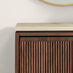 Penrose 3 Door Walnut & Cream Marble Effect Shoe Storage Cabinet