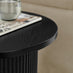 Penrose Round Black Wood Pedestal Side Table
