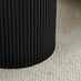 Penrose Round Black Wood Pedestal Side Table