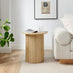 Penrose Round Oak Effect Pedestal Side Table