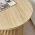 Penrose Round Oak Effect Pedestal Side Table