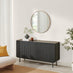 Penrose Black Wood 3 Door Large Sideboard