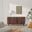 Penrose Walnut And Cream Marble Effect 3 Door Large Sideboard